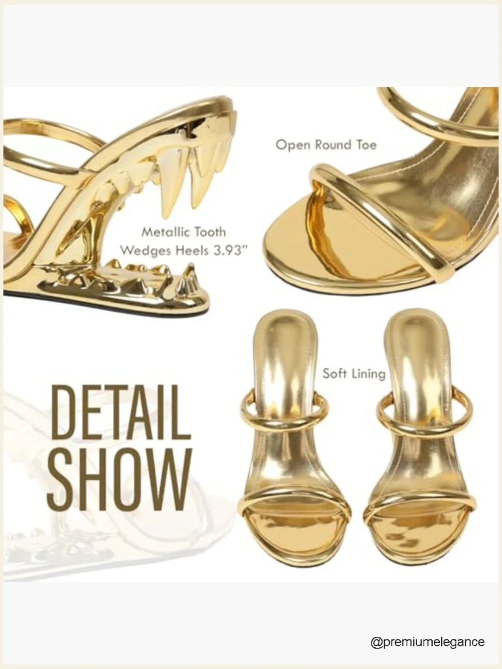 Wedge Sandals for Women Strappy Heels Shark Teeth Heeled Sandals Flip Flops